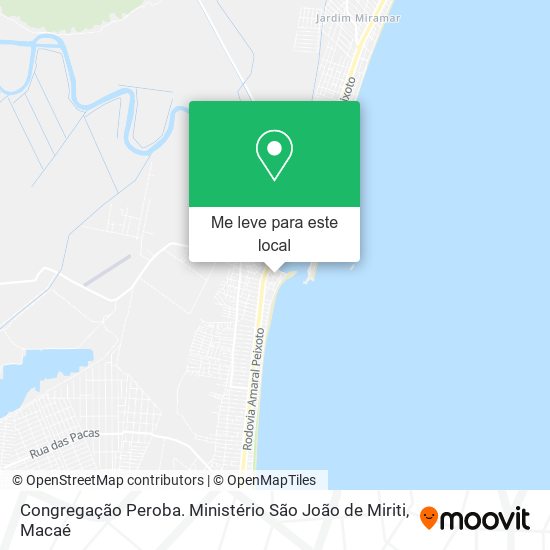 Congregação Peroba. Ministério São João de Miriti mapa