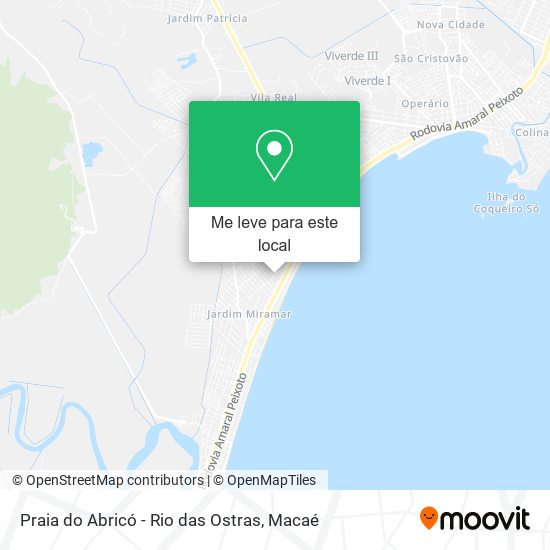 Praia do Abricó - Rio das Ostras mapa