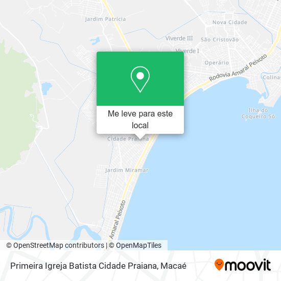 Primeira Igreja Batista Cidade Praiana mapa