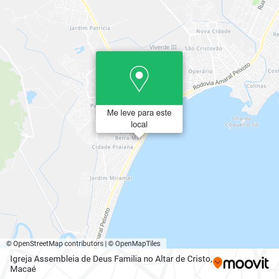 Igreja Assembleia de Deus Familia no Altar de Cristo mapa