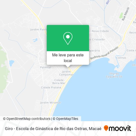 Giro - Escola de Ginástica de Rio das Ostras mapa