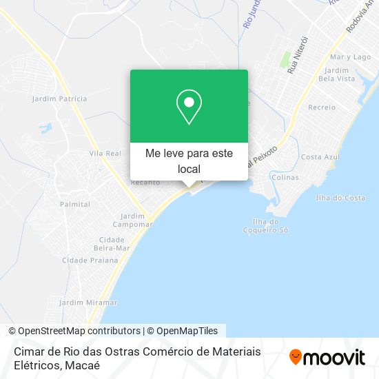 Cimar de Rio das Ostras Comércio de Materiais Elétricos mapa