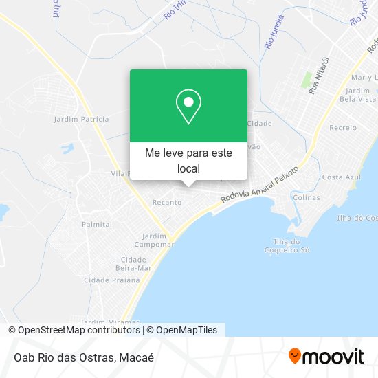 Oab Rio das Ostras mapa