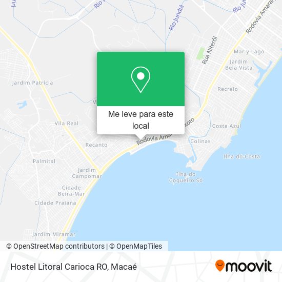 Hostel Litoral Carioca RO mapa