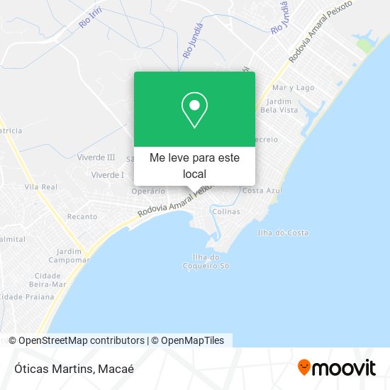 Óticas Martins mapa