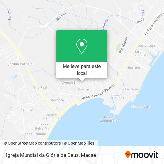 Igreja Mundial da Glória de Deus mapa