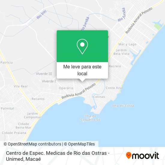 Centro de Espec. Medicas de Rio das Ostras - Unimed mapa