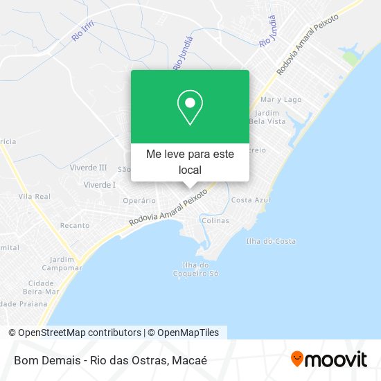 Bom Demais - Rio das Ostras mapa