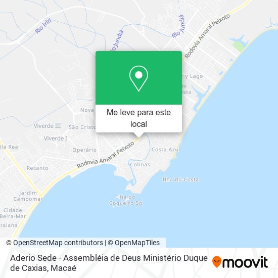 Aderio Sede - Assembléia de Deus Ministério Duque de Caxias mapa
