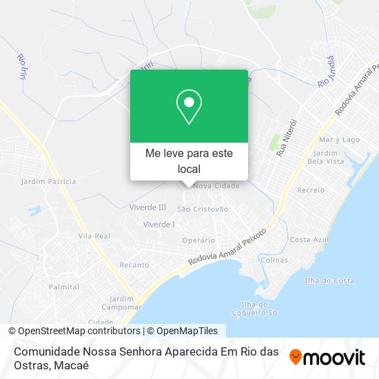 Comunidade Nossa Senhora Aparecida Em Rio das Ostras mapa