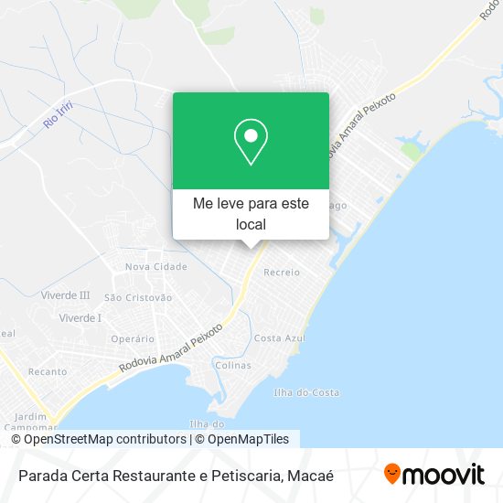 Parada Certa Restaurante e Petiscaria mapa
