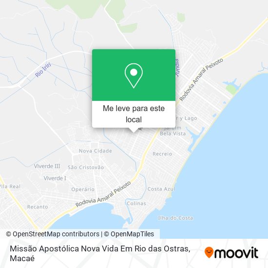Missão Apostólica Nova Vida Em Rio das Ostras mapa