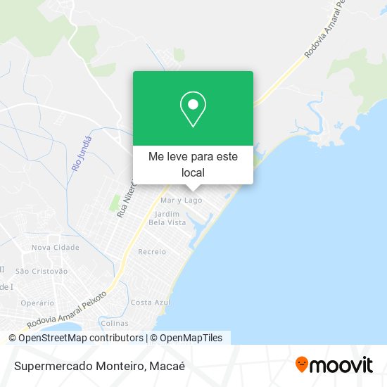 Supermercado Monteiro mapa