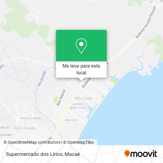 Supermercado dos Lírios mapa