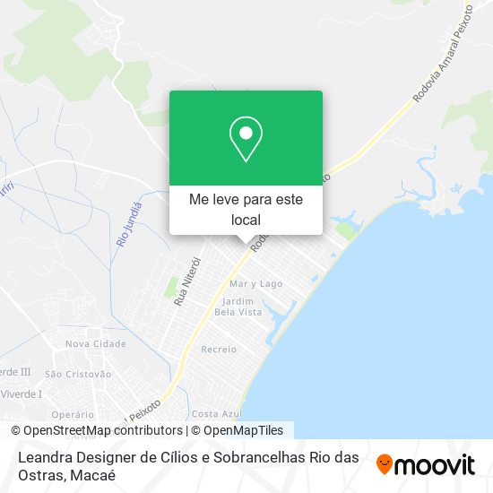 Leandra Designer de Cílios e Sobrancelhas Rio das Ostras mapa