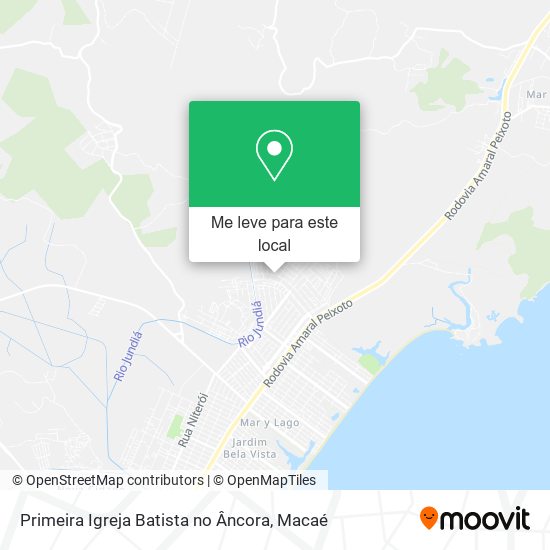 Primeira Igreja Batista no Âncora mapa