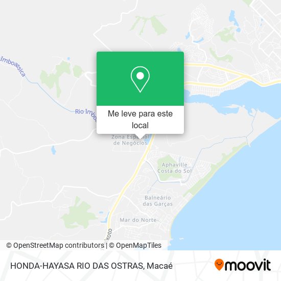 HONDA-HAYASA RIO DAS OSTRAS mapa