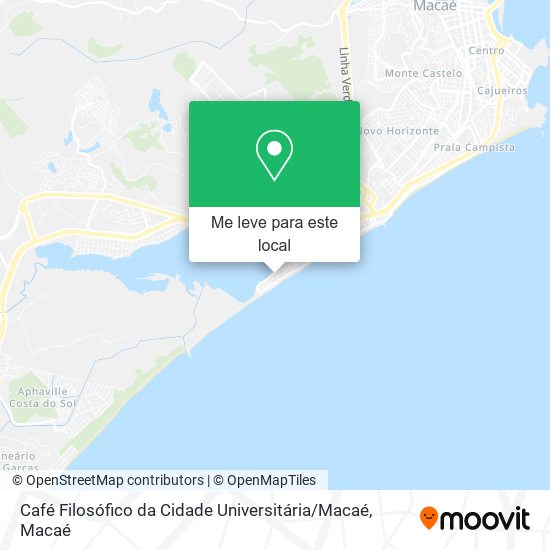 Café Filosófico da Cidade Universitária / Macaé mapa