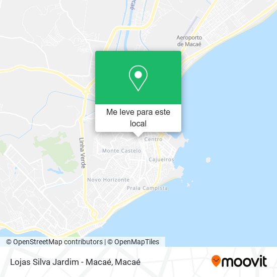 Lojas Silva Jardim - Macaé mapa