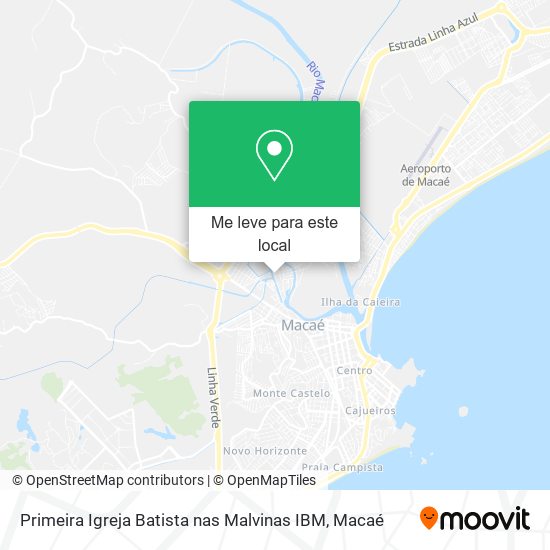 Primeira Igreja Batista nas Malvinas IBM mapa