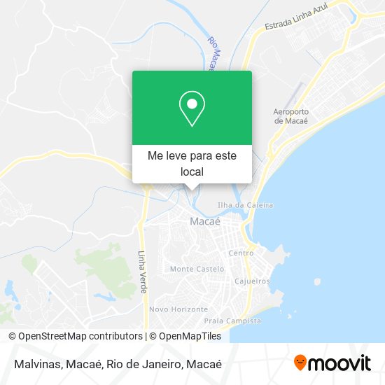 Malvinas, Macaé, Rio de Janeiro mapa