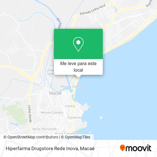 Hiperfarma Drugstore Rede Inova mapa