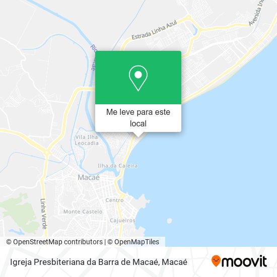 Igreja Presbiteriana da Barra de Macaé mapa