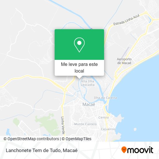 Lanchonete Tem de Tudo mapa