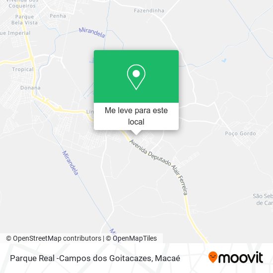 Parque Real -Campos dos Goitacazes mapa