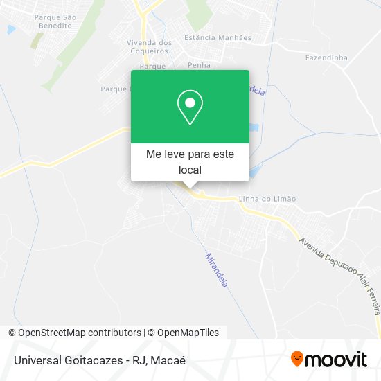 Universal Goitacazes - RJ mapa