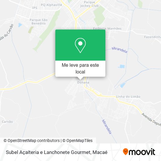Subel Açaíteria e Lanchonete Gourmet mapa