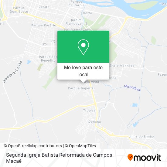 Segunda Igreja Batista Reformada de Campos mapa
