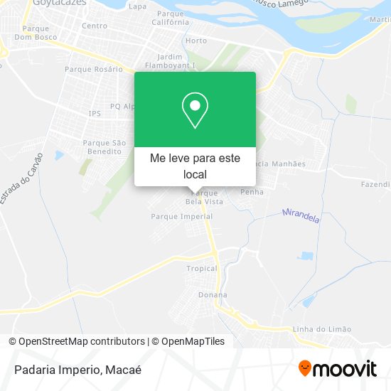 Padaria Imperio mapa