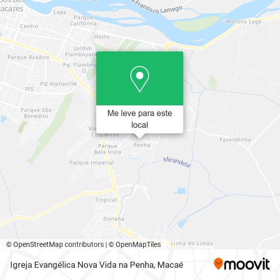 Igreja Evangélica Nova Vida na Penha mapa