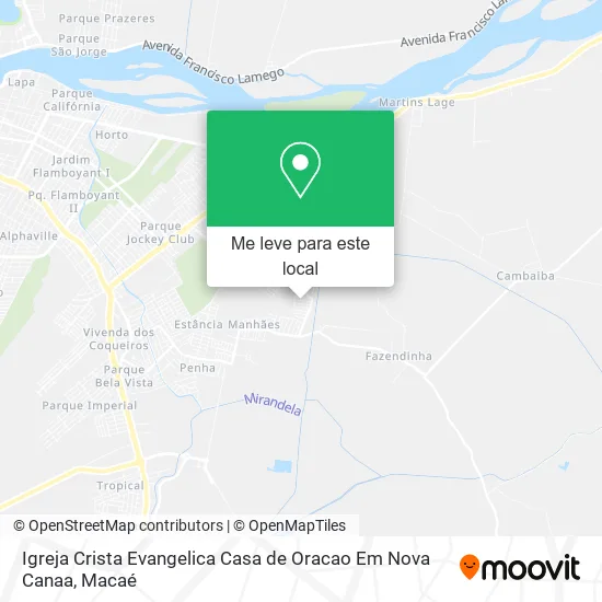 Igreja Crista Evangelica Casa de Oracao Em Nova Canaa mapa