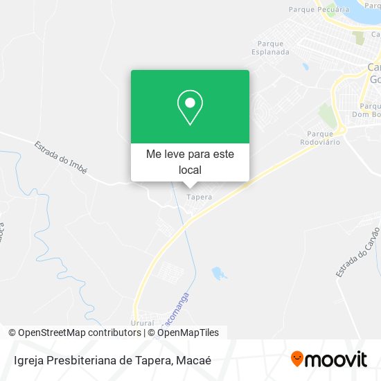 Igreja Presbiteriana de Tapera mapa