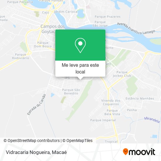Vidracaria Nogueira mapa