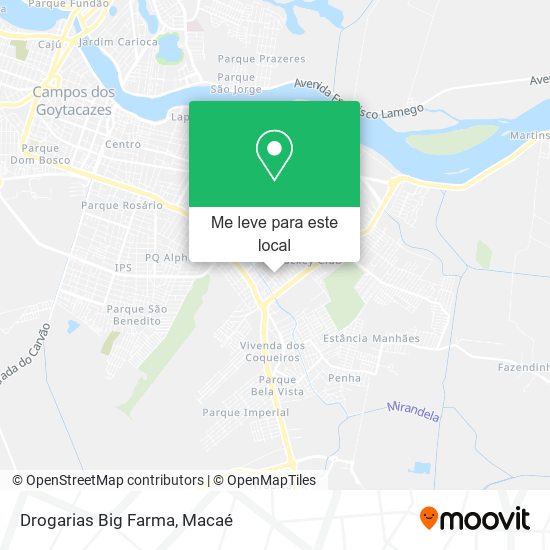Drogarias Big Farma mapa