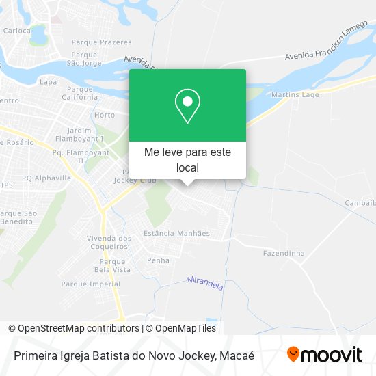 Primeira Igreja Batista do Novo Jockey mapa