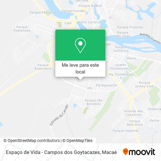 Espaço de Vida - Campos dos Goytacazes mapa