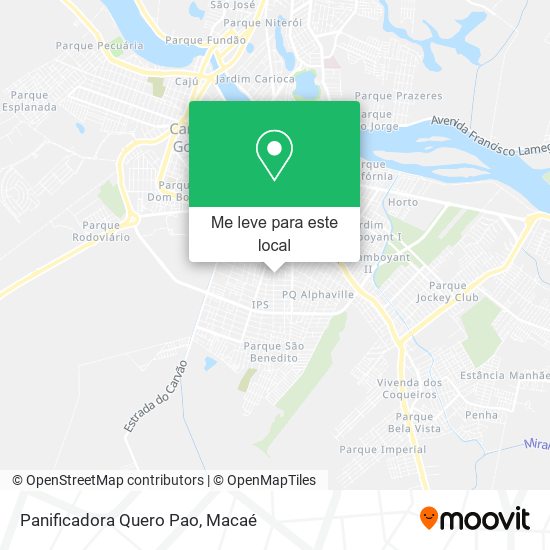 Panificadora Quero Pao mapa