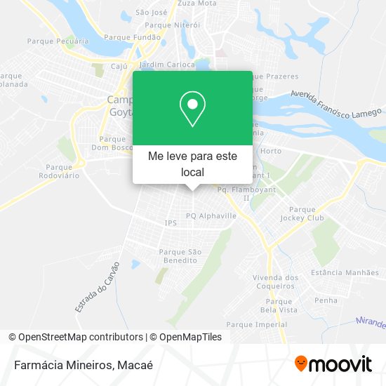 Farmácia Mineiros mapa