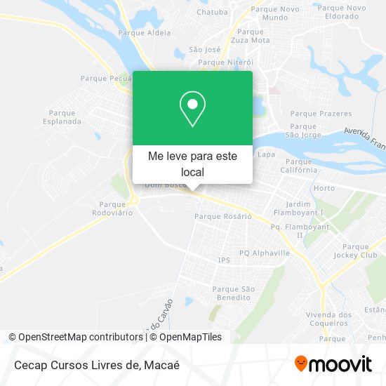 Cecap Cursos Livres de mapa