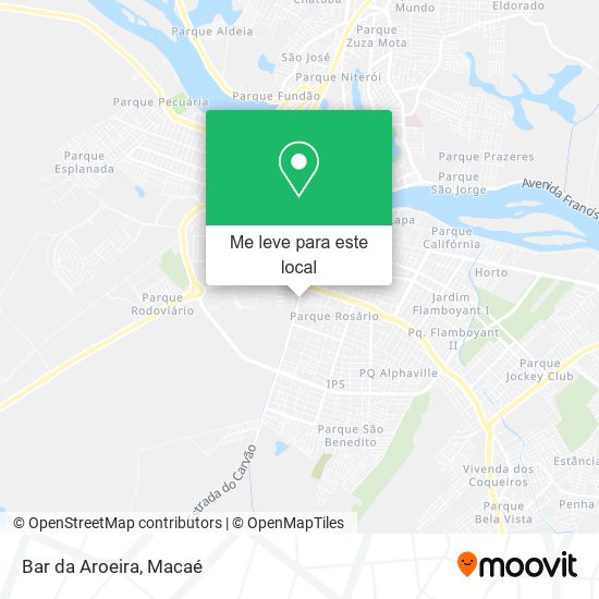 Bar da Aroeira mapa