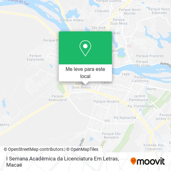 I Semana Acadêmica da Licenciatura Em Letras mapa