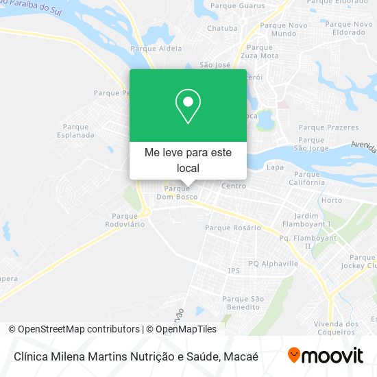 Clínica Milena Martins Nutrição e Saúde mapa