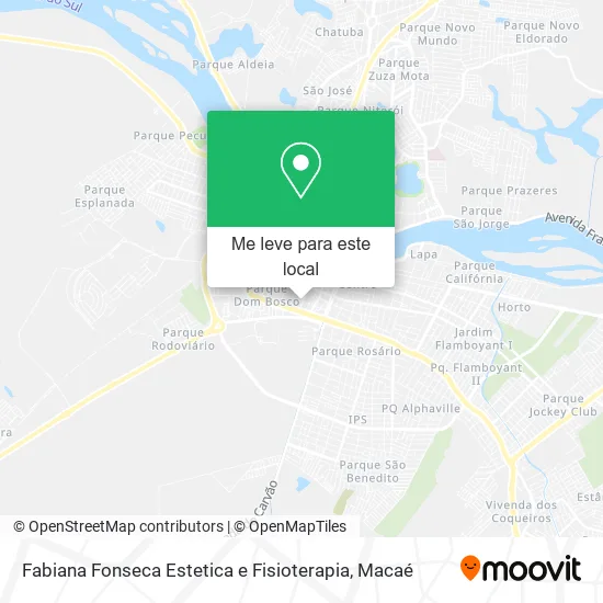 Fabiana Fonseca Estetica e Fisioterapia mapa