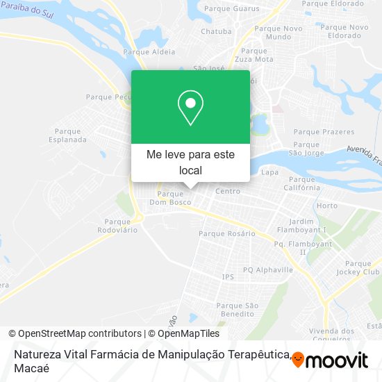 Natureza Vital Farmácia de Manipulação Terapêutica mapa