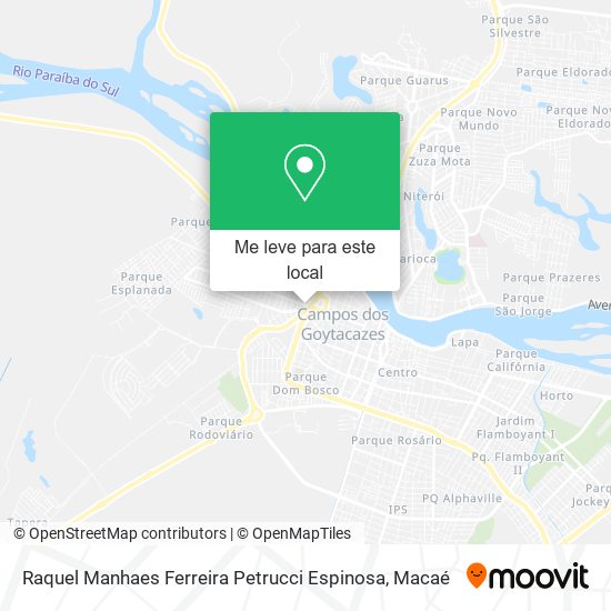 Raquel Manhaes Ferreira Petrucci Espinosa mapa