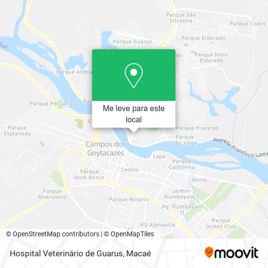 Hospital Veterinário de Guarus mapa